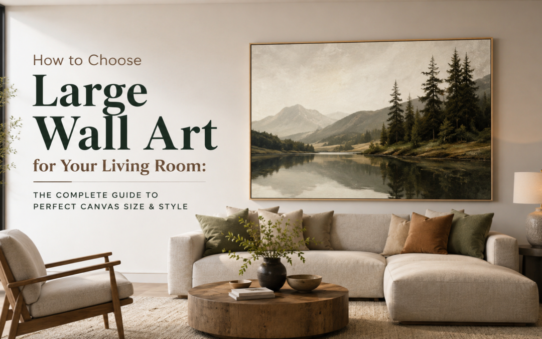 Large Wall Art for Living Rooms: How to Choose the Perfect Canvas Size and Style