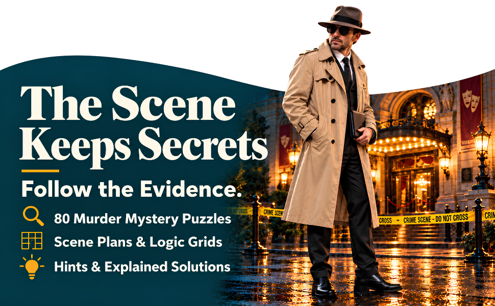 The Scene Keeps Secrets book preview with hints and explained solutions