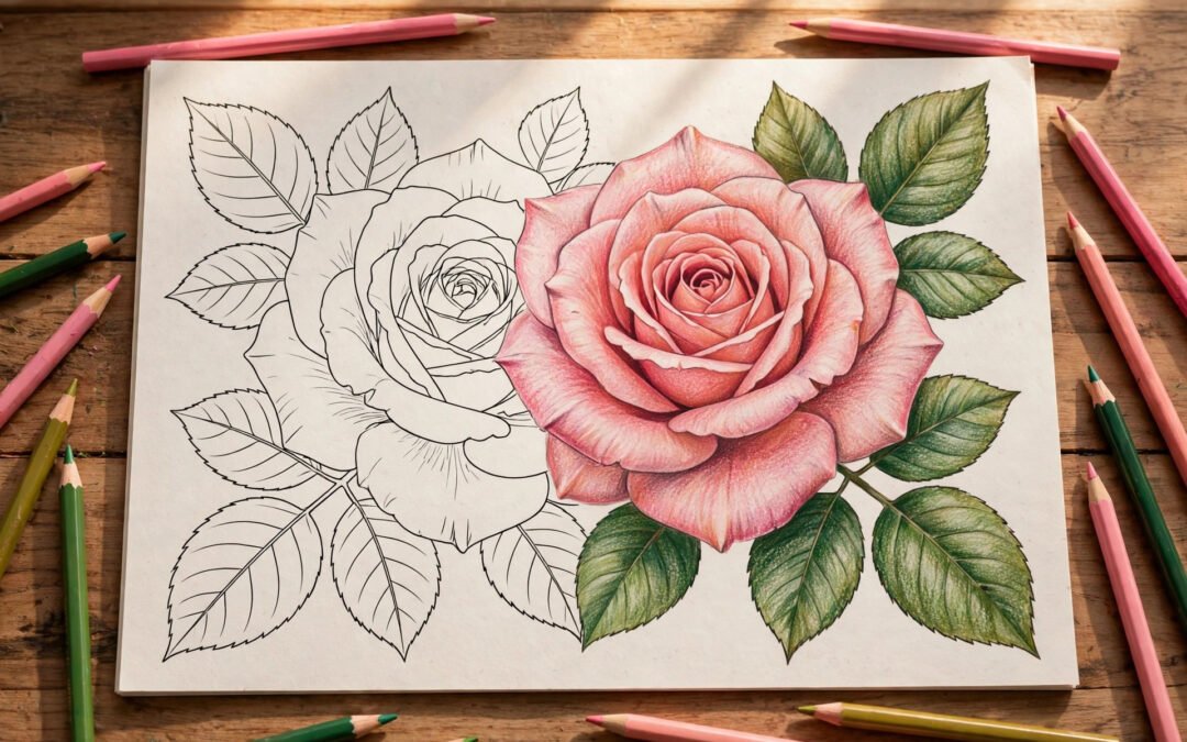 How to Blend and Shade Flower Coloring Pages: A Step-by-Step Guide