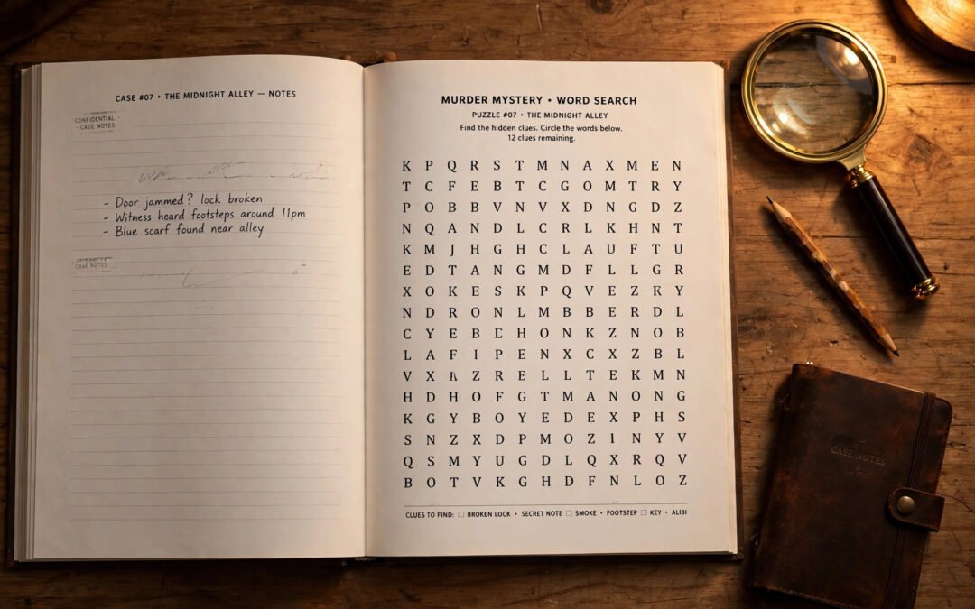 How Murder Mystery Word Searches Work: A Beginner’s Guide to Detective Word Puzzles