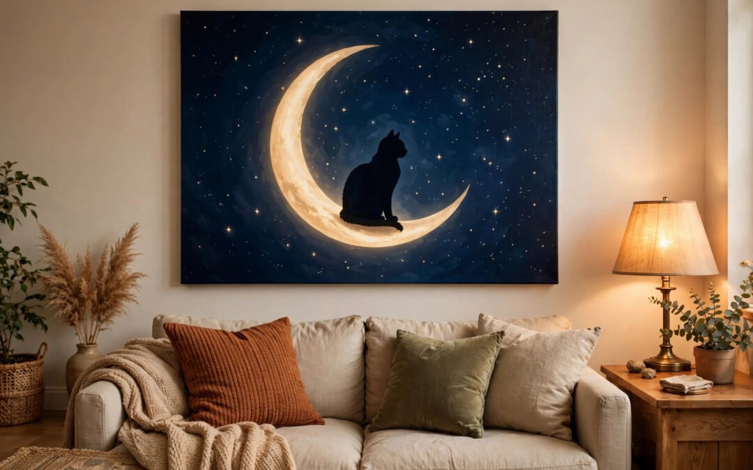 Black Cat Wall Art: Midnight & Moon Decor Ideas for Cat Lovers